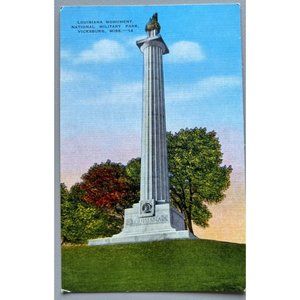 Louisiana Monument National Military Park Vicksburg MISS Postcard Souvenir